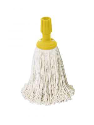Socket mop cotton 250gr, standard round yellow fitting