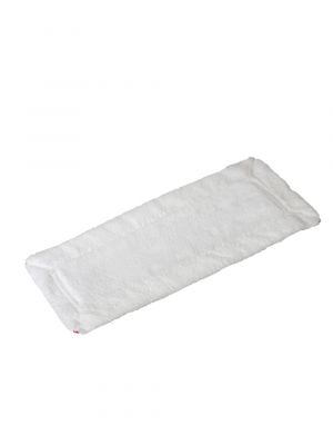 Microfibre flat mop white, wings 2 rings for frame 40cm
