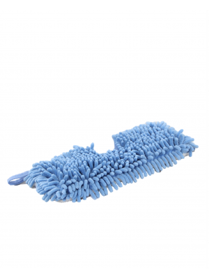 Vlakmop Duplex microvezel blauw, voor Duplex frame 30cm