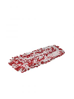 Flat mop MF heavy duty red for velcro frame 24cm, 5pcs