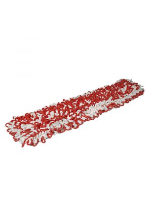 Flat mop MF heavy duty red for velcro frame 41cm, 5pcs