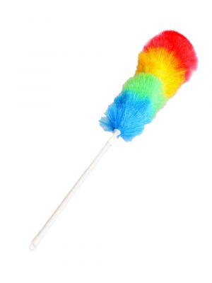 Feather duster rainbow with telescopic handle 120cm