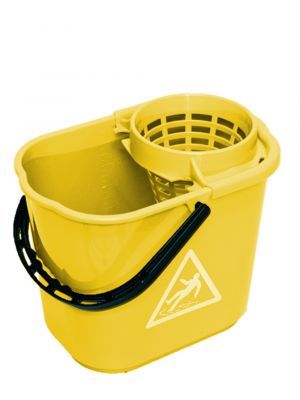 Minimopemmer 14L met uitwringkorf geel 10st
