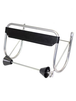 Paper roll dispenser for industrial cleaning trolley