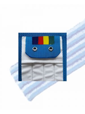 HYGYEN 3T MF scrubmop blauw pockets/wings 2 rings houder 40cm