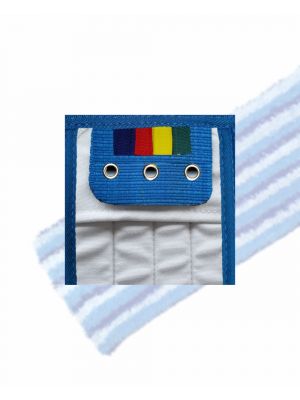 HYGYEN 3T MF scrub mop blue pockets/wings 3 rings frame 40cm (5pcs)