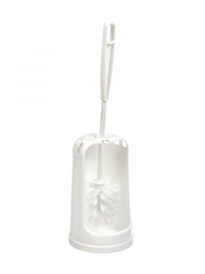 Toilet set with high brush holder