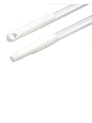 Hygienic aluminium handle with white grip