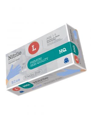 Glove nitrile HQ 6.0gr blue (L) 10x100pcs