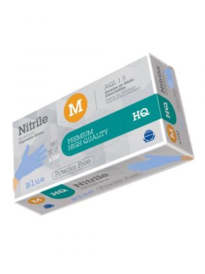 Glove nitrile HQ 6.0gr blue (M) 10x100pcs