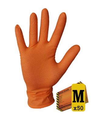 Nitrile Gentle Grip 8.4G oranje (M) 10x50st