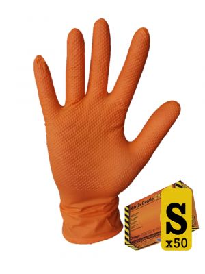 Nitrile Gentle Grip 8.4G oranje (S) 10x50st