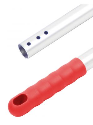 Handle aluminium Ø 23.5mm 140cm grip red 3 holes 25pcs