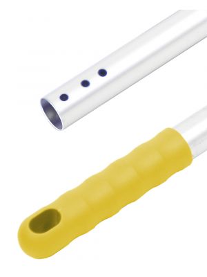 Handle aluminium Ø 23.5mm 140cm grip yellow 3 holes 25pcs