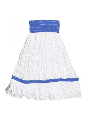 Strengenmop microvezel met band en geluste strengen 250gr 5st