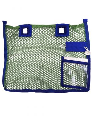 Wasnet blauw stiksel