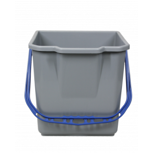 Emmer 18L grijs met blauw hengsel