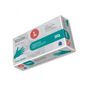 Glove nitrile HQ 6.0gr green (L) 10x100pcs