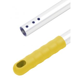 Handle aluminium Ø 23.5mm 140cm grip yellow 3 holes 25pcs