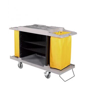 Multifunctionele service trolley ofwel hotelwagen
