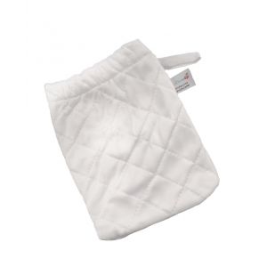 White microfiber glass cleaning mitts with quilted lining 10pcs