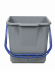 Bucket 25L grey with blue handle