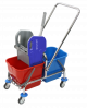 Double mop trolley 2x17L with down press wringer