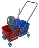 Chrome double mop trolley 2x25 liters