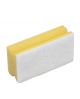 Schuurspons geel met handgreep en witte pad