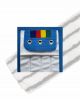 HYGYEN MF Zebra scrub vlakmop, pockets/wings 3rings frame 40cm (5st)
