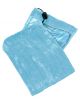 Blue microfiber cleaning mitts with lining and drawstring 10pcs