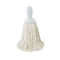 Socket mop cotton 250gr, standard round white fitting