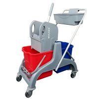 HYGYEN 2x18L mop trolley red/blue