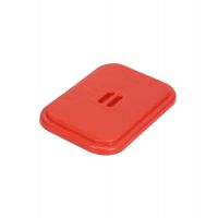 Deksel kunststof v. afvalzakhouder 120 ltr. rood.  Voor materiaalwagen J1, J2, J4