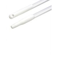 Hygienic aluminium handle with white grip