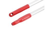 Hygienic aluminium handle with red grip