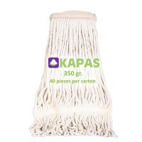 Strengenmop katoen met band en geluste strengen 350 gram