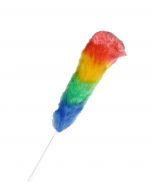Feather duster Rainbow with fixed handle 65cm