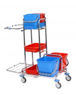 Cleaning trolley J2 chromed