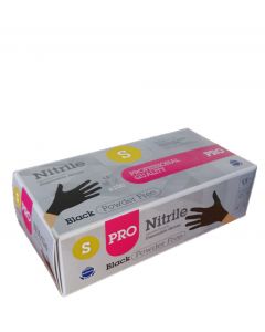 Glove nitrile pro 5.0gr black (S) 10x100pcs