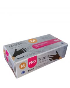 Glove nitrile pro 5.0gr black (M) 10x100pcs