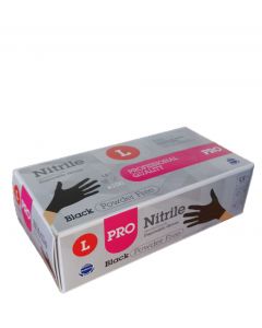 Glove nitrile pro 5.0gr black (L) 10x100pcs