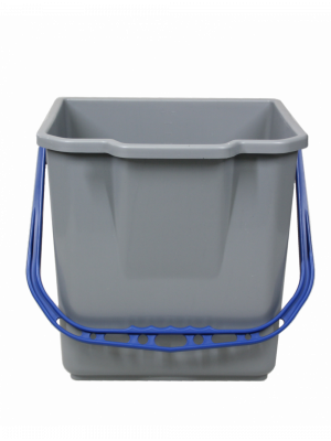 Bucket 25L grey with blue handle