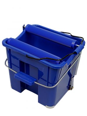 Bucket 14 L with roller wringer blue