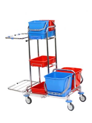 Cleaning trolley J2 chromed