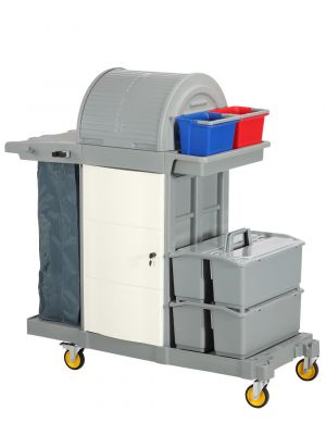 Hygiënic cleaning trolley with double MopBox