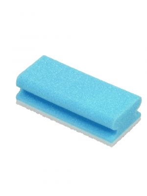 Schuurspons 70x130x43mm blauw met witte pad 11x10st