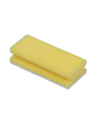 Schuurspons 70x130x43mm geel met witte pad 11x10st
