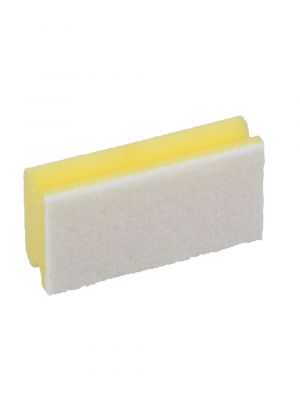 Sponge yellow with white scouring pad  70x130x43mm 11x10pcs