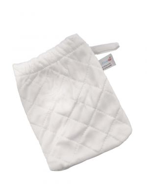 White microfiber glass cleaning mitts with quilted lining 10pcs